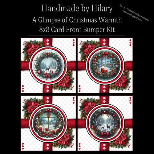 A Glimpse of Christmas Warmth - 8x8 Card Fronts