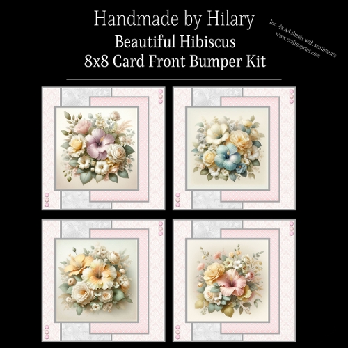 Beautiful Hibiscus - 8x8 Card Fronts