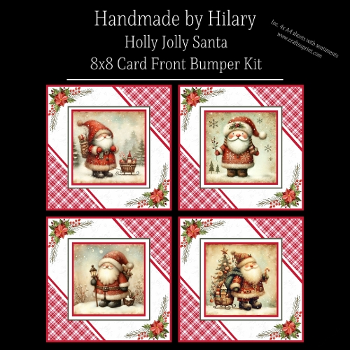 Holly Jolly Santa - 8x8 Card Fronts