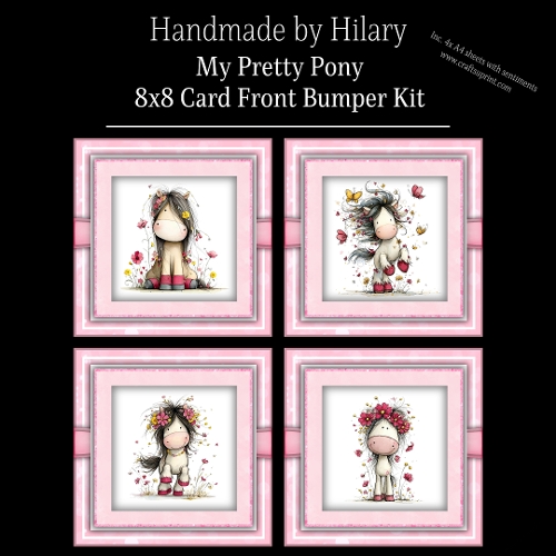 My Pretty Pony #1 - 8x8 Card Fronts