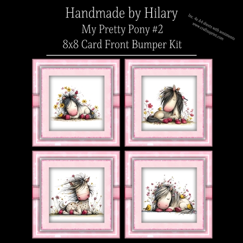 My Pretty Pony #2 - 8x8 Card Fronts