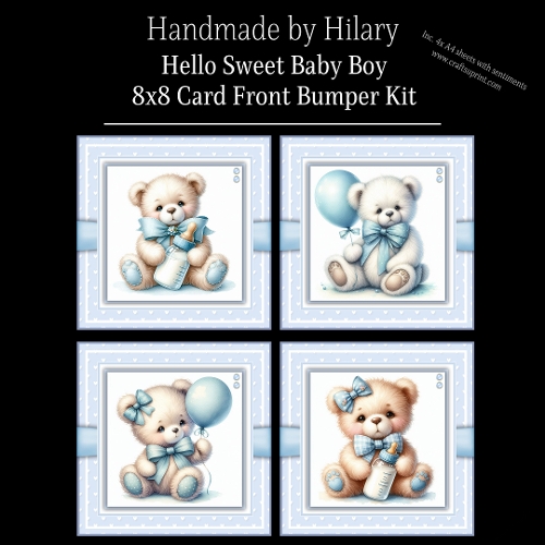 Hello Sweet Baby Boy - 8x8 Card Fronts