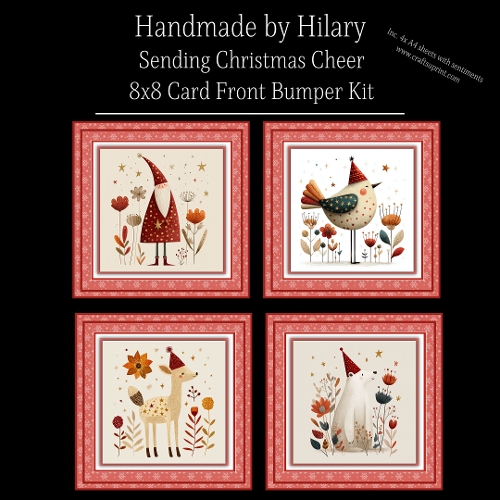 Sending Christmas Cheer - 8x8 Card Fronts
