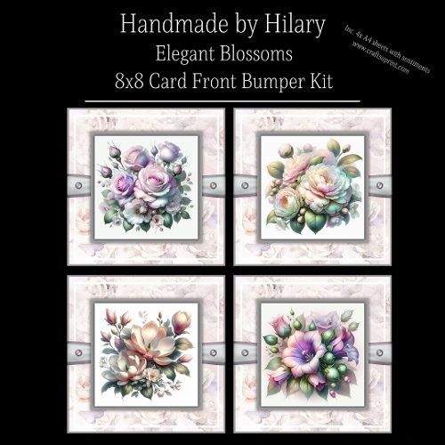 Elegant Blossoms - 8x8 Card Fronts