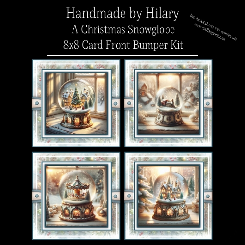 A Christmas Snowglobe - 8x8 Card Fronts