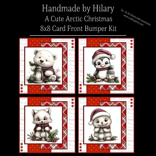 A Cute Arctic Christmas - 8x8 Card Fronts