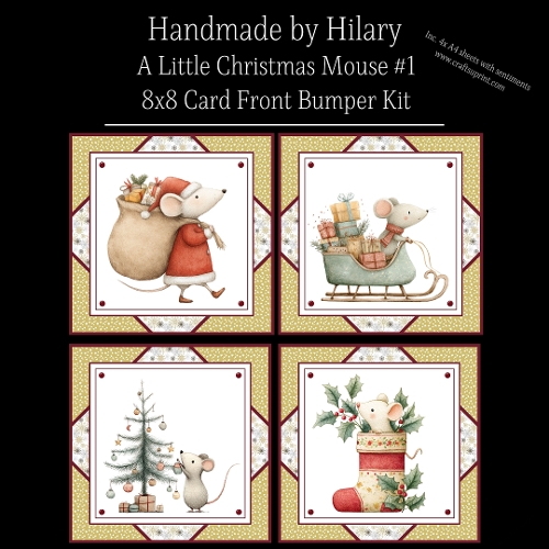 A Little Christmas Mouse #1 - 8x8 Card Fronts