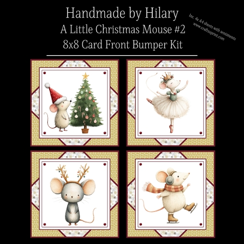 A Little Christmas Mouse #2 - 8x8 Card Fronts