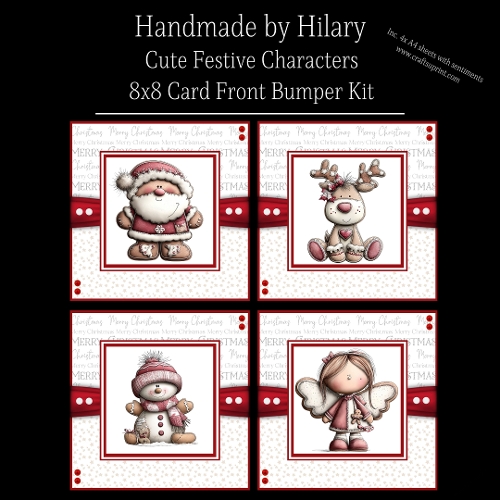 Cute Festive Characters - 8x8 Card Fronts