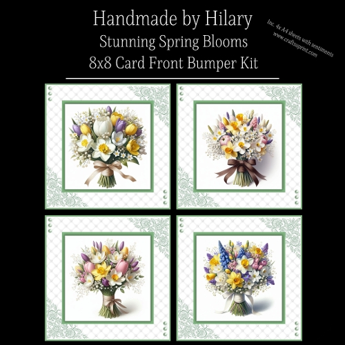 Stunning Spring Blooms - 8x8 Card Fronts