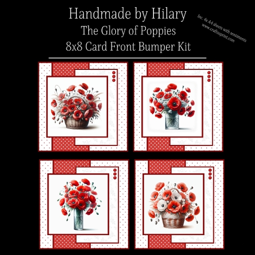 The Glory of Poppies - 8x8 Card Fronts