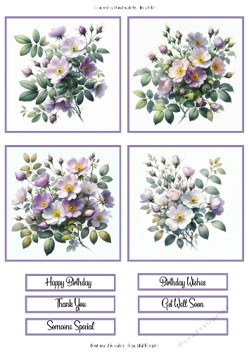 Lilac Rambling Roses - Mini Makes