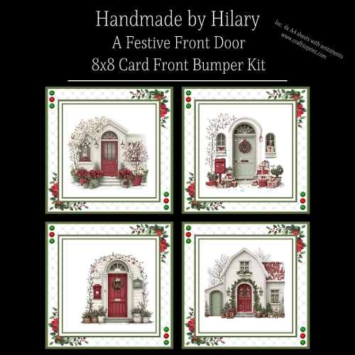 A Festive Front Door - 8x8 Card Fronts