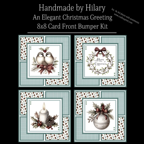 An Elegant Christmas Greeting - 8x8 Card Fronts