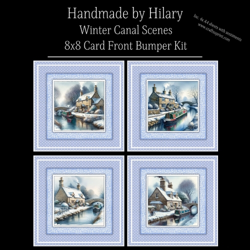 Winter Canal Scenes - 8x8 Card Fronts