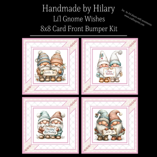 Lil Gnome Wishes - 8x8 Card Fronts