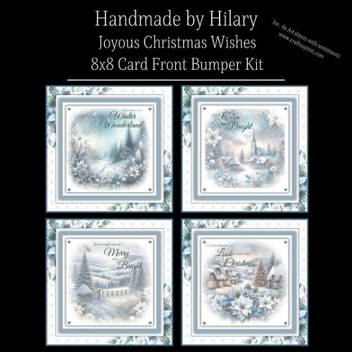Joyous Christmas Wishes - 8x8 Card Fronts
