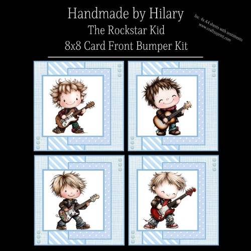 The Rockstar Kid - 8x8 Card Fronts