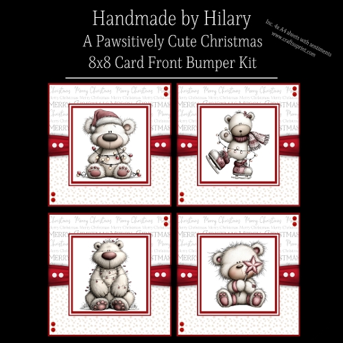 A Pawsitively Cute Christmas - 8x8 Card Fronts