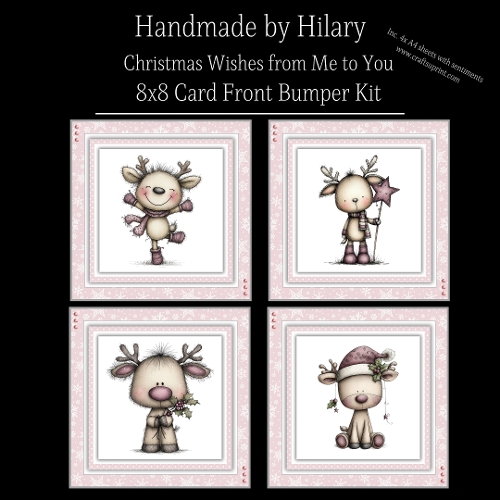 Christmas Wishes from Me to You - 8x8 Card Fronts