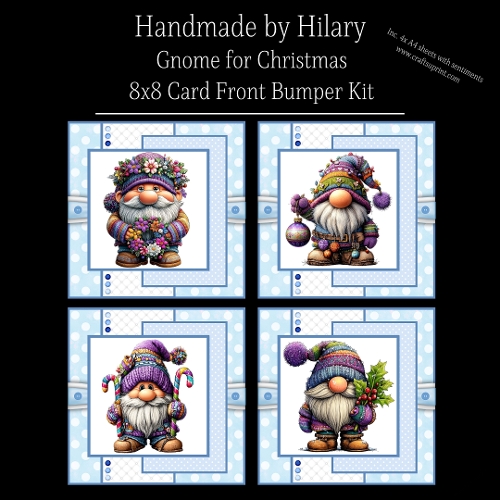 Gnome for Christmas - 8x8 Card Fronts