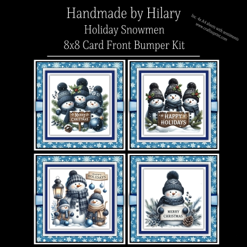Holiday Snowmen - 8x8 Card Fronts