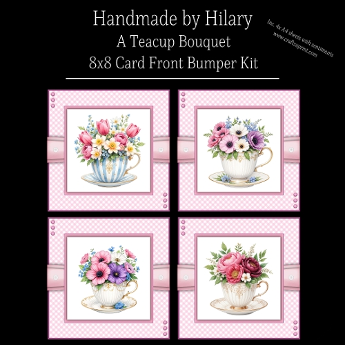 A Teacup Bouquet - 8x8 Card Fronts