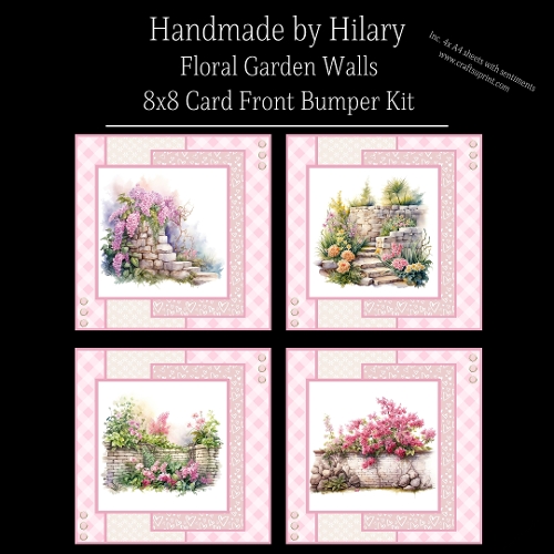 Floral Garden Walls - 8x8 Card Fronts