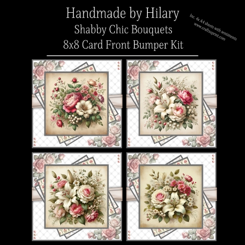 Shabby Chic Bouquets - 8x8 Card Fronts