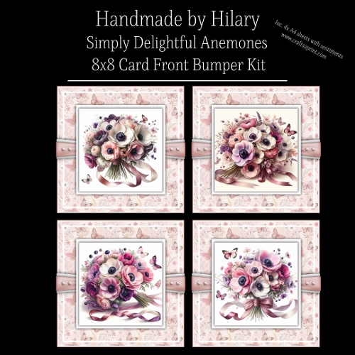 Simply Delightful Anemones - 8x8 Card Fronts