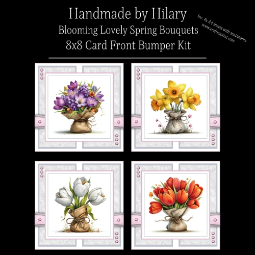 cup1408373_118824 - Blooming Lovely Spring Bouquets - 8x8 Card Fronts