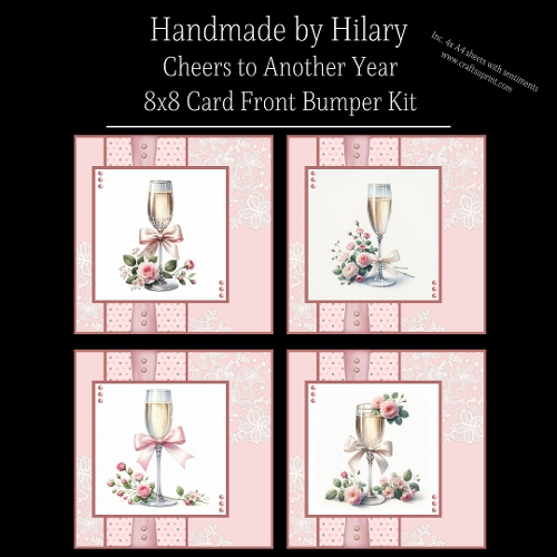 Cheers to Another Year - 8x8 Card Fronts