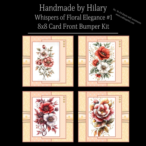 Whispers of Floral Elegance #1 - 8x8 Card Fronts