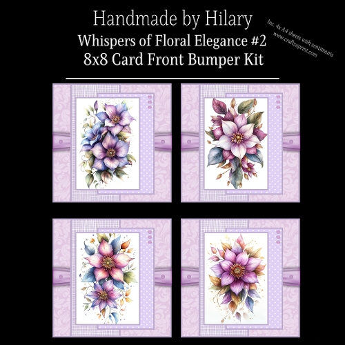 Whispers of Floral Elegance #2 - 8x8 Card Fronts