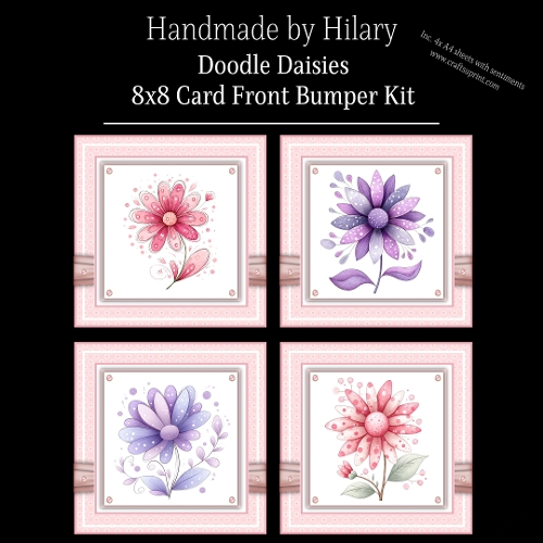 Doodles Daisies - 8x8 Card Fronts
