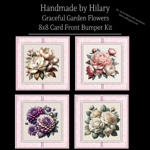 Graceful Garden Flowers - 8x8 Card Fronts