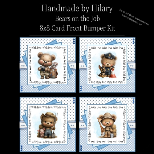 Bears on the Job - 8x8 Card Fronts