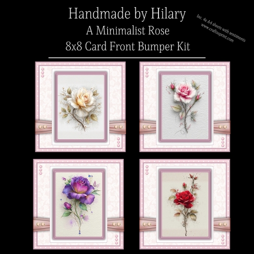 A Minimalist Rose - 8x8 Card Fronts