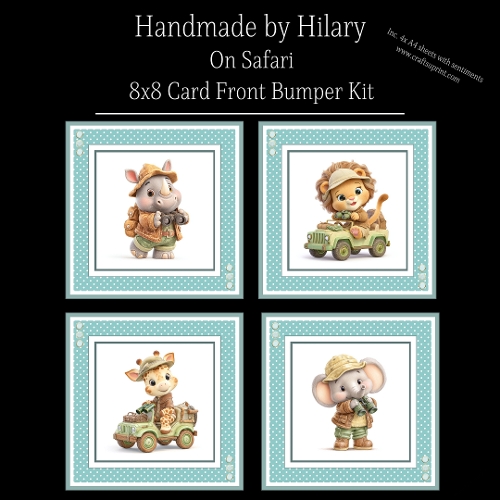 On Safari - 8x8 Card Fronts
