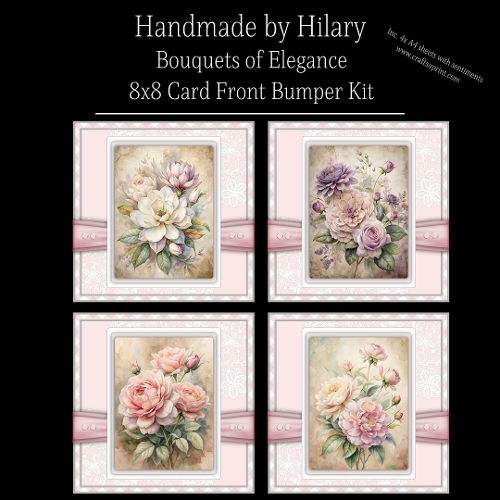 Bouquets of Elegance - 8x8 Card Fronts