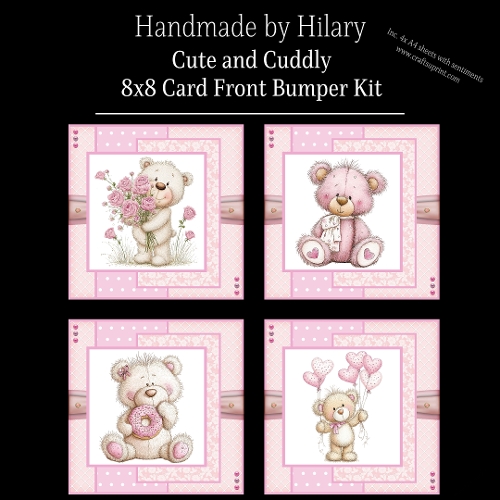 Cute and Cuddly - 8x8 Card Fronts