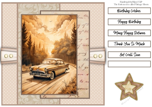 Vintage Road Trips 8x8 Card Front