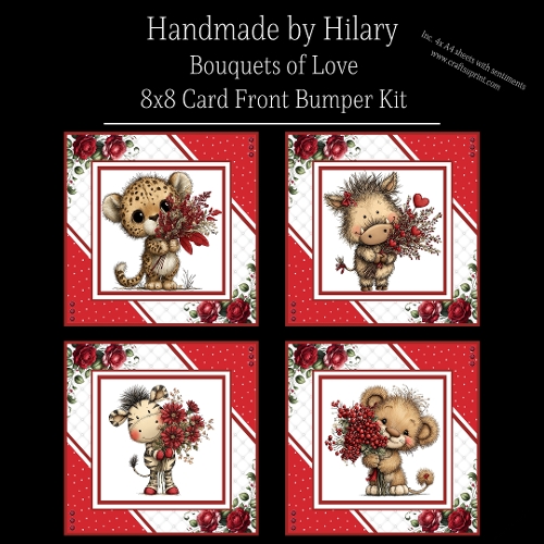 Bouquets of Love - 8x8 Card Fronts