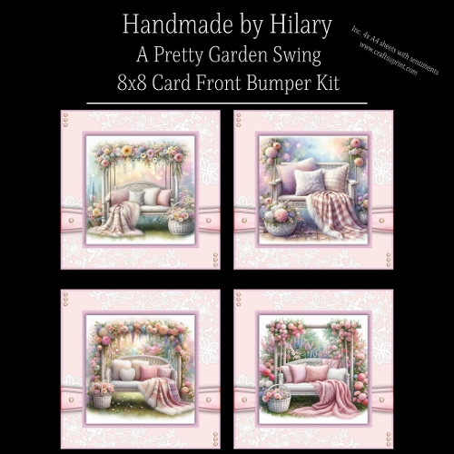 A Pretty Garden Swing - 8x8 Card Fronts