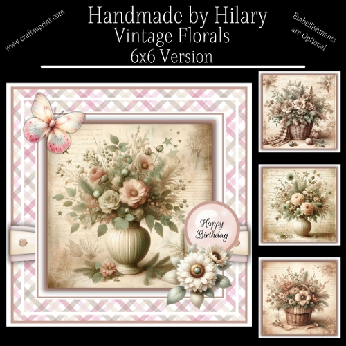 Vintage Florals - 6x6 Version