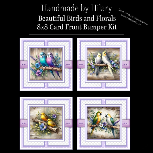 Beautiful Birds and Florals - 8x8 Card Fronts