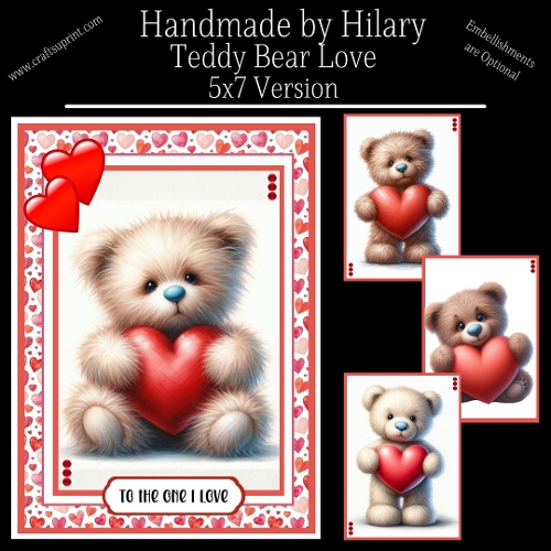 Teddy Bear Love - 5x7 Version