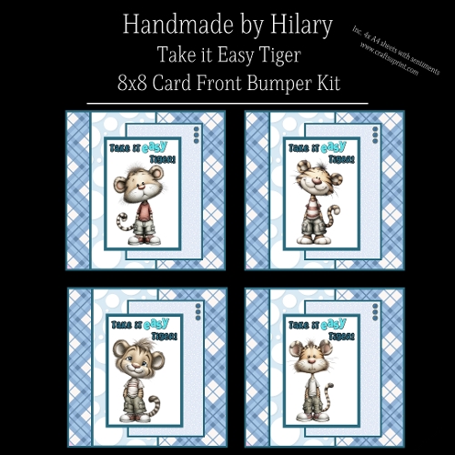 Take it Easy Tiger - 8x8 Card Fronts