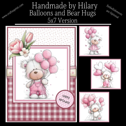 Balloons and Bear Hugs - 5x7 Version