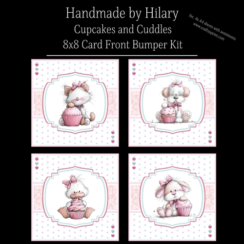 Cupcakes and Cuddles - 8x8 Card Fronts